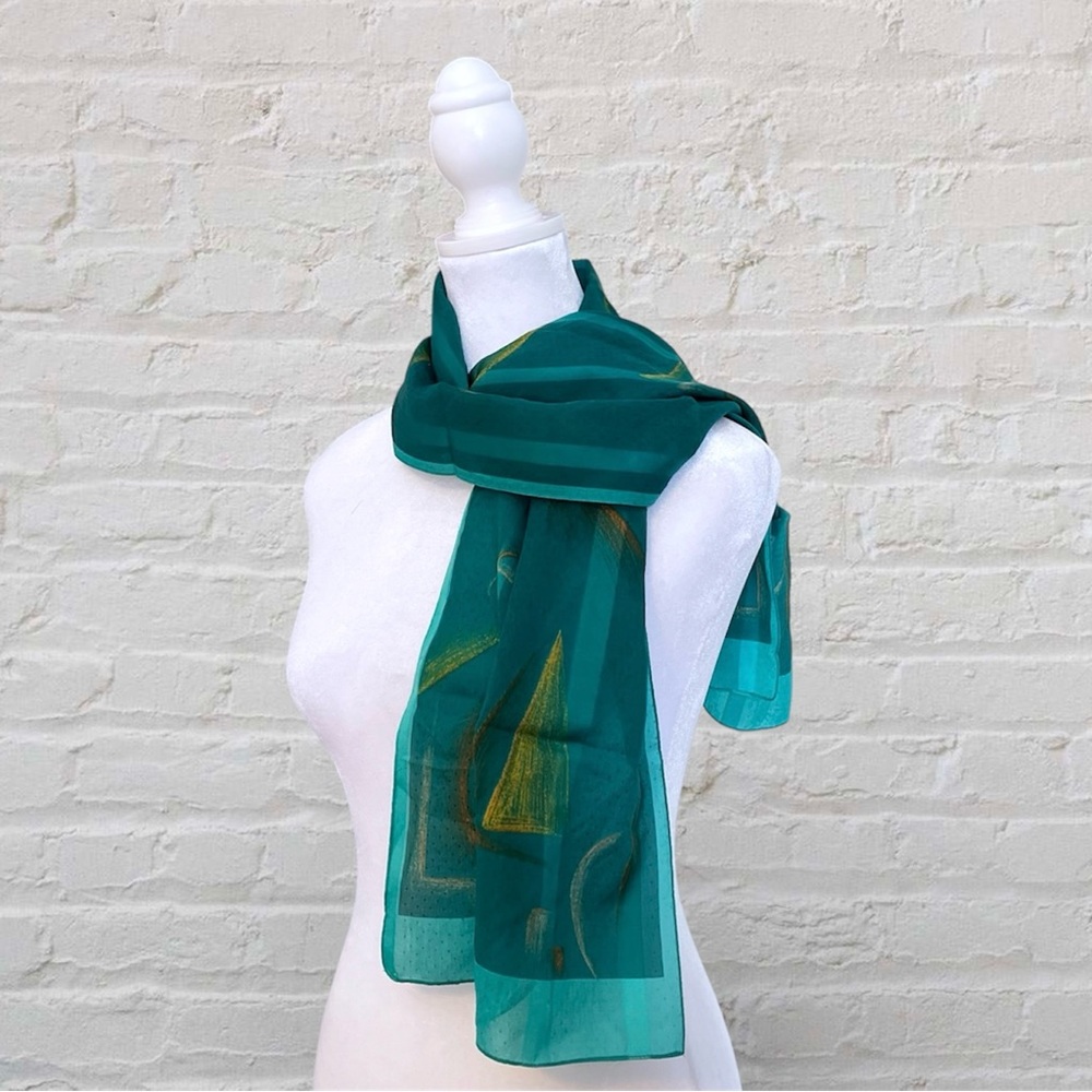 Vintage Green Dotted Texture Patterned Rectangula… - image 3